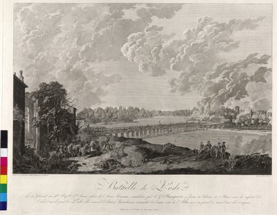 Batalla de Lodi 1796 (grabado en cobre) de Baron Louis Albert Bacler d