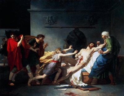 La muerte de Cato el Joven también conocido como Uticensis de Baron Pierre Narcisse Guerin