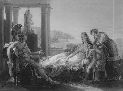 Eneas y Dido (grabado) de Baron Pierre Narcisse (after) Guerin
