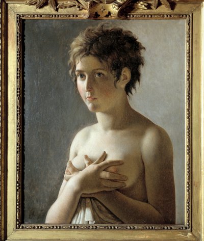 Retrato de una niña en busto de Baron Pierre Narcisse Guerin