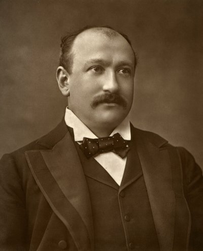Actor británico Augustus Harris en Human Nature, 1886 de Barraud