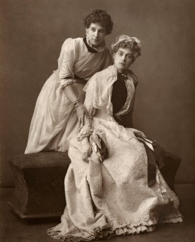Actrices británicas Eweretta Lawrence y Grace Otway en On Change, 1886 de Barraud