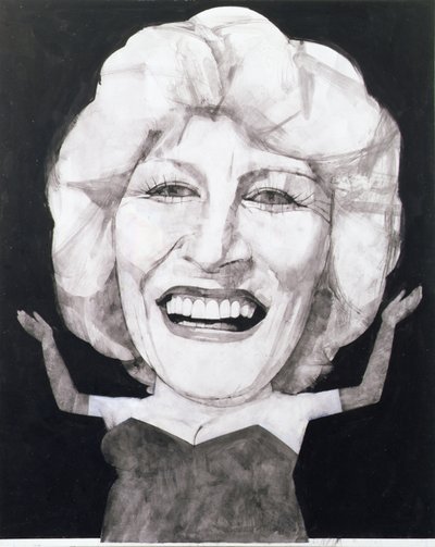 Retrato de Faith Brown, años 1970 de Barry Fantoni