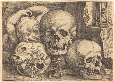 Niño con tres calaveras de Barthel Beham