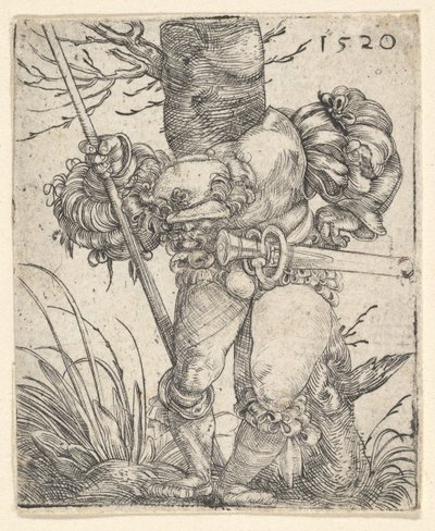 Soldado de Infantería frente a un Árbol de Barthel Beham