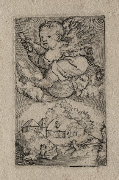 Genio montado en una bola, 1520 de Barthel Beham