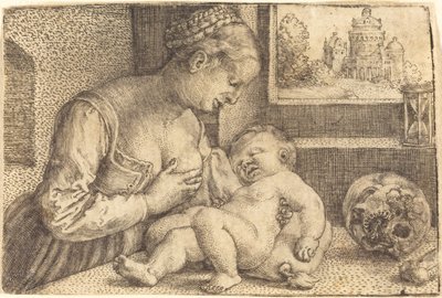 Madonna con calavera de Barthel Beham