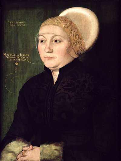 Retrato de Magdalena Neudorffer (1487-c.1544) de Barthel Beham