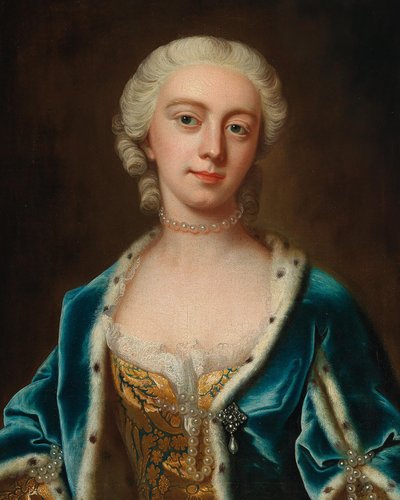 Retrato de Augusta de Sajonia-Gotha 1719-1772, Princesa de Gales, mediados del siglo XVIII de Barthelemy Du Pan