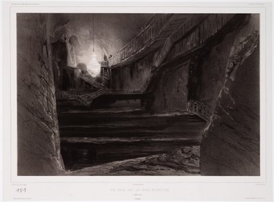 Vista tomada en las minas de Wieliczka, Polonia, 20 de marzo de 1840, grabado por Sabatier de Barthelemy after Lauvergne