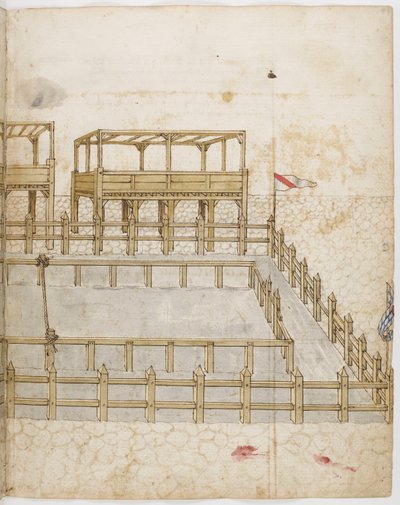 Lice para torneo. Iluminación del Libro de los torneos del Rey René de Anjou de Barthélemy dEyck René dAnjou