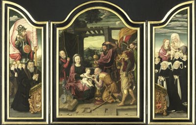 Tríptico con la Adoración de los Reyes Magos de Bartholomäus Bruyn (I) (manner of)