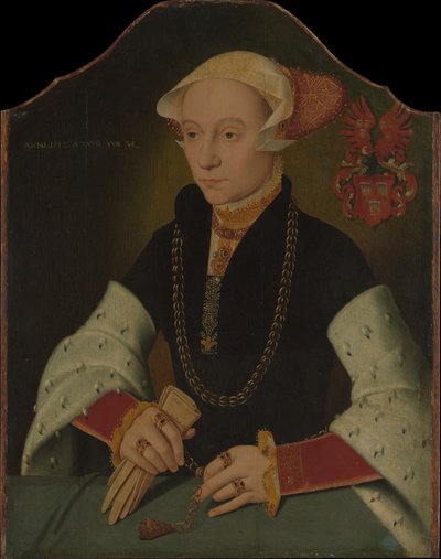 Retrato de una mujer de la familia Slosgin de Colonia, 1557 de Bartholomaeus Bruyn the Younger