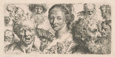Estudios de once cabezas de Bartholomäus Ignaz Weiss
