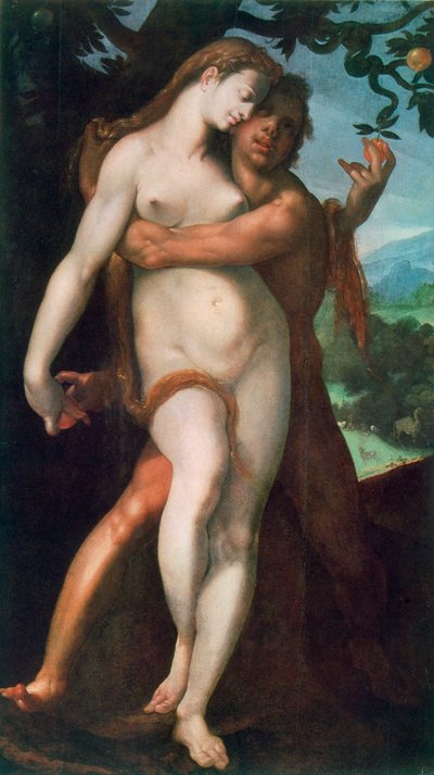 Adán y Eva, c. 1566-1611 de Bartholomaeus Spranger