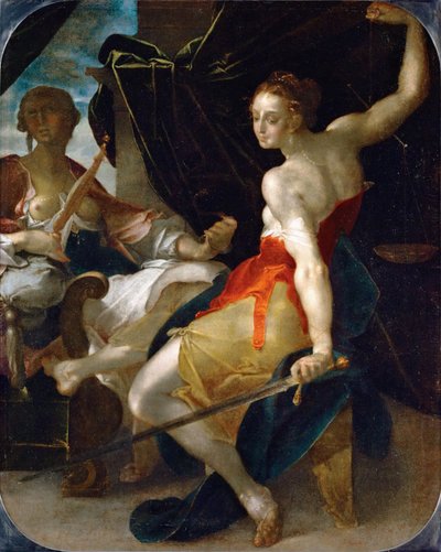 Alegoría de la Justicia y la Prudencia de Bartholomaeus Spranger