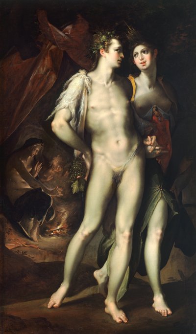 Baco y Ceres, de Bartholomaeus Spranger (1546-1611). de Bartholomaeus Spranger