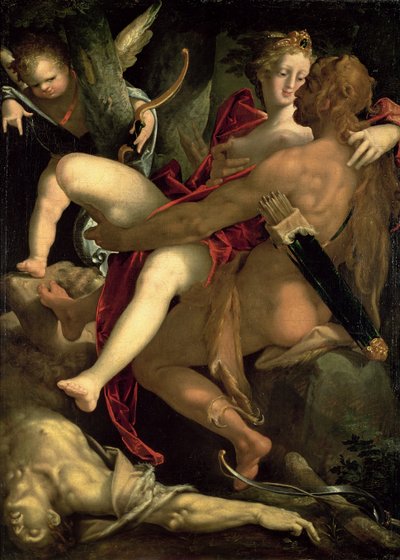 Hércules, Deianira y el centauro Neso, 1580 de Bartholomaeus Spranger