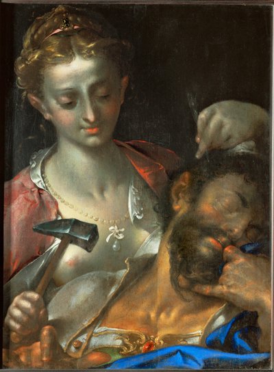 Jael mata al comandante del ejército cananeo clavándole una estaca en la sien. de Bartholomaeus Spranger