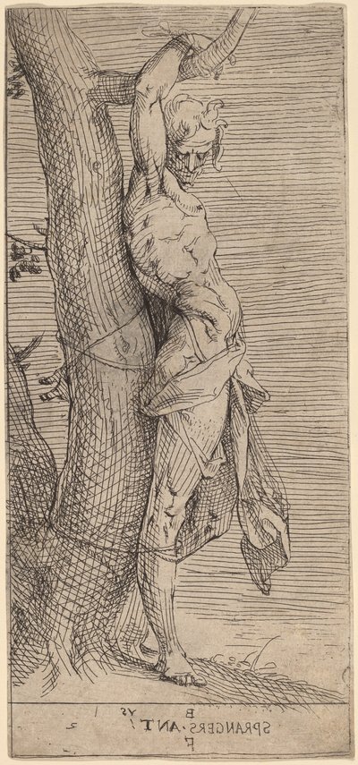San Sebastián, Atado a un Árbol de Bartholomaeus Spranger
