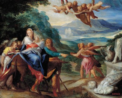 La huida a Egipto de Bartholomaeus Spranger