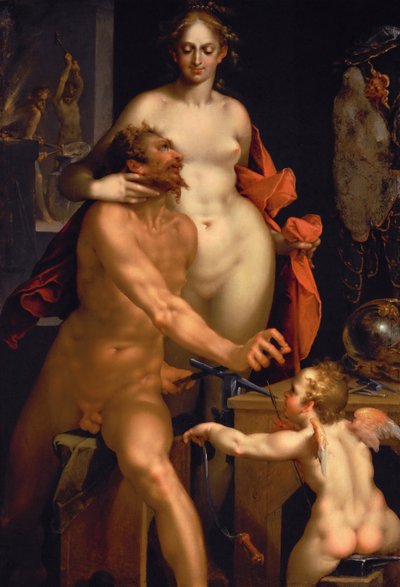 La visita de Venus a Vulcano, c. 1610 de Bartholomaeus Spranger