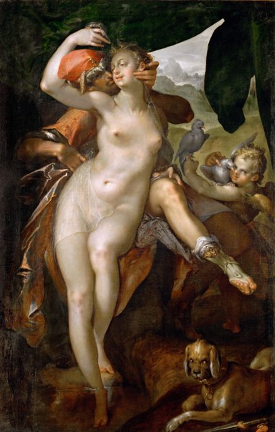 Venus y Adonis, ca 1595-1597 de Bartholomaeus Spranger