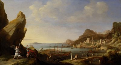 Paisaje costero con Balaam y el asno de Bartholomeus Breenbergh