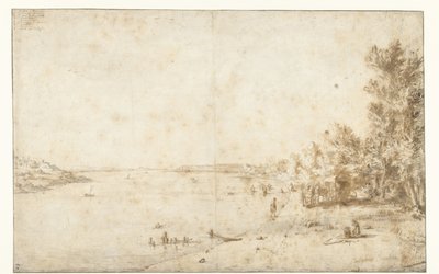 Duque de Bracciano en el Lago di Bracciano de Bartholomeus Breenbergh