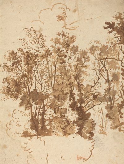 Estudio de paisaje de Bartholomeus Breenbergh