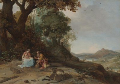 Paisaje con descanso durante la huida de Bartholomeus Breenbergh