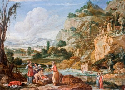 El hallazgo del niño Moisés por la hija del faraón de Bartholomeus Breenbergh