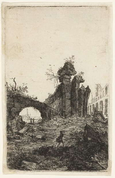 Ruinas del Coliseo, lámina 10 de Las ruinas de Roma de Bartholomeus Breenbergh