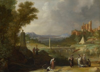 El hallazgo del niño Moisés por la hija del faraón, 1636 de Bartholomeus Breenbergh