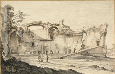 Viajeros ante una ruina de Bartholomeus Breenbergh