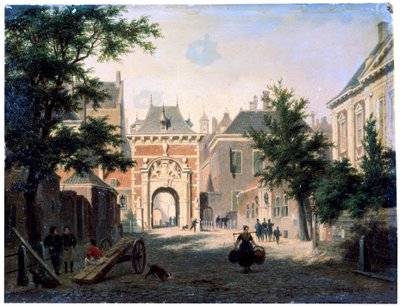 Una ciudad en Holanda, siglo XIX de Bartholomeus Johannes van Hove