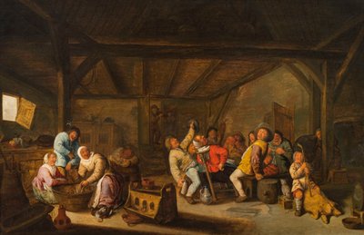 Noche de Reyes, siglo XVII de Bartholomeus Molenaer