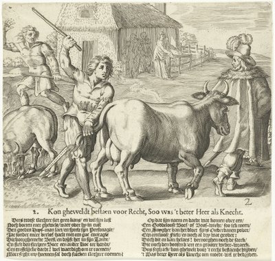 El alguacil se lleva la vaca del granjero 2. ¿Podría existir gheweldt para la Justicia? Así que era mejor Señor como Siervo (título sobre el objeto) de Bartholomeus Willemsz. Dolendo