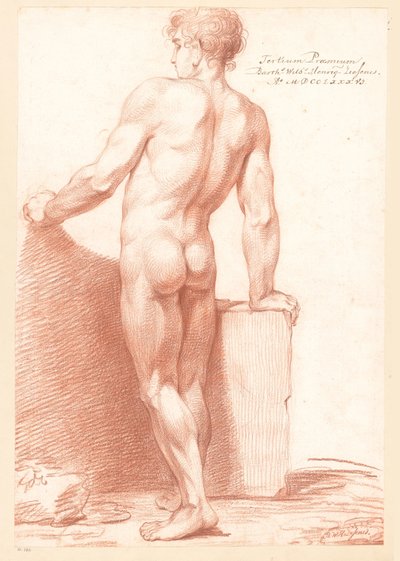 Desnudo masculino de pie, visto desde atrás (3er premio 1786) de Bartholomeus Ziesenis