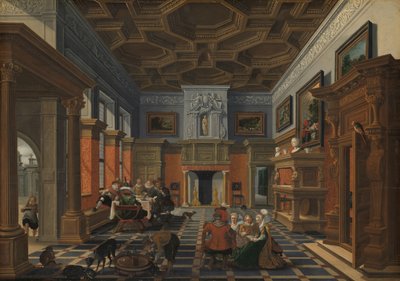 Interior con una empresa
Una empresa en un interior de Bartholomeus van Bassen