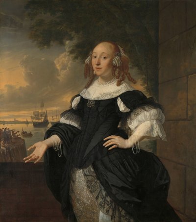 Geertruida den Dubbelde (1647-84), esposa de Aert van Nes de Bartholomeus van der Helst