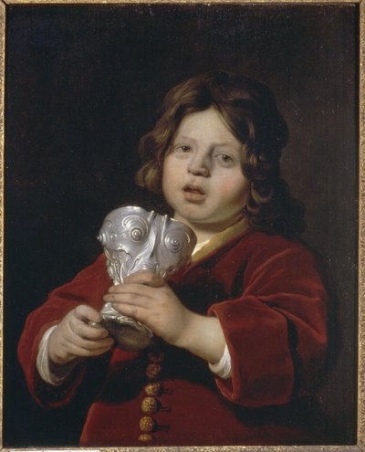 Retrato de un niño con una copa de plata de Bartholomeus van der Helst