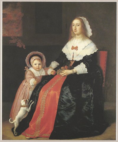 Retrato de mujer con niño, posiblemente Margaretha Cloeck (1617-1680) y Pieter Hulft (1643-1694) de Bartholomeus van der Helst