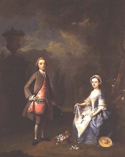 Edward Harley, 4º Conde de Oxford, y su hermana Sarah, c.1737 de Bartholomew Dandrige