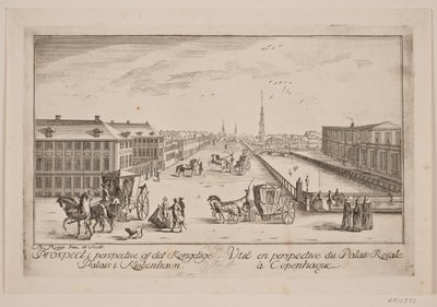 Canal de Frederiksholm, a la izquierda el Palacio del Príncipe de Bartholomæus Roque