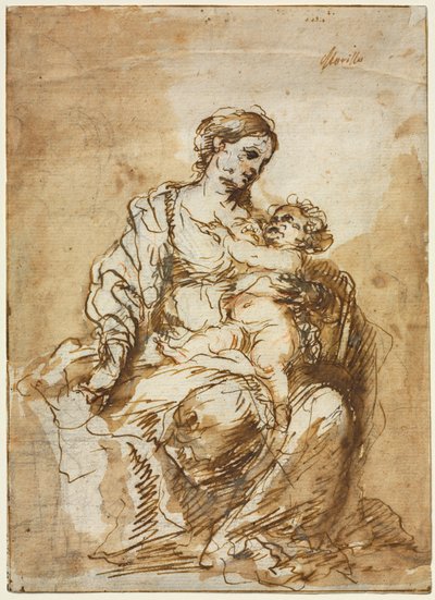 Madonna Nursing the Christ Child de Bartolomé Esteban Murillo