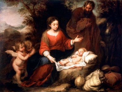 Descanso en la huida a Egipto, c1665 de Bartolomé Esteban Murillo
