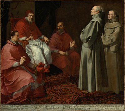El Beato Giles ante el Papa Gregorio IX, c.1645-1646 de Bartolomé Esteban Murillo