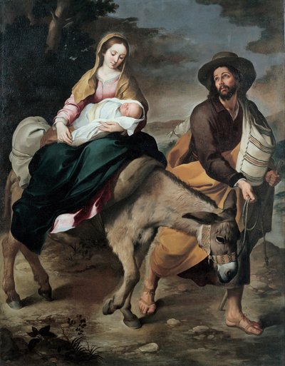 La huida a Egipto, entre 1645 y 1649 de Bartolomé Esteban Murillo