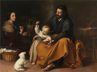 La Sagrada Familia con un pajarito, c. 1650 de Bartolomé Esteban Murillo